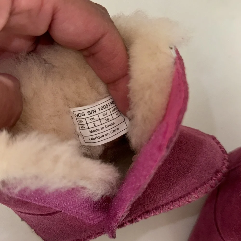 * Ugg Pink Caden Infant Shearling Bootie